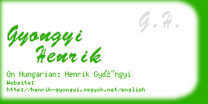 gyongyi henrik business card